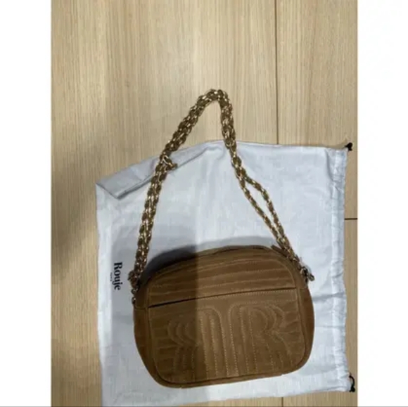 Rouje Mickey Tan suede handbag - Picture 2 of 6